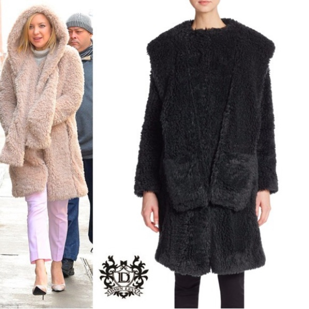 NWT DL2 by DAWN LEVY Tabitha Faux Fur Coat size S